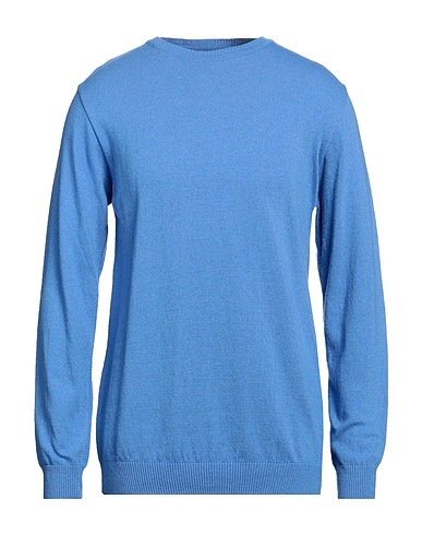 OFFICINE DEL CASHMERE Pullover Bleu d'azur 45% Viscose, 25% Laine, 25% Polyamide, 5% Cachemire
