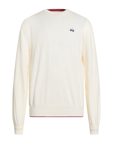 LA MARTINA Pullover Avorio 85% Cotone, 15% Lana