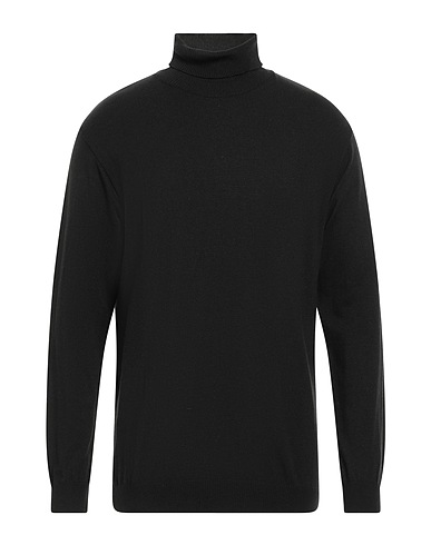 OFFICINE DEL CASHMERE Rollkragenpullover Schwarz 68% Polyacryl, 19% Merinowolle, 10% Polyamid, 3% Elastan