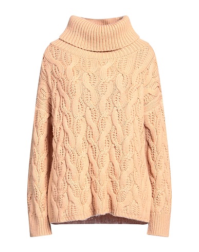 ALPHA STUDIO Polo neck Apricot 90% Wool, 10% Cashmere