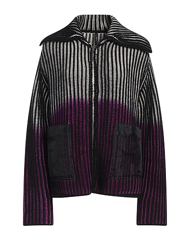 PIERANTONIO GASPARI Strickjacke Violett 100% Schurwolle
