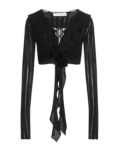 DION LEE Cardigan Black 80% Viscose, 20% Nylon