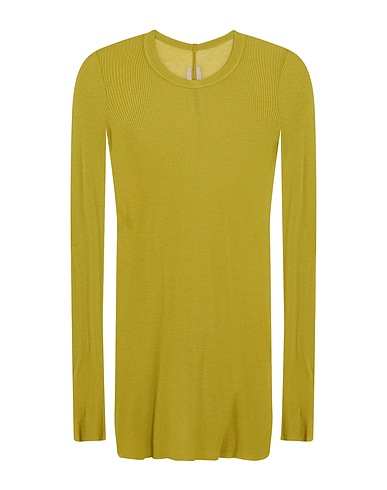 RICK OWENS Basic T-shirt Lime green 88% Viscose, 12% Silk