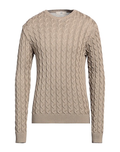 OFFICINE DEL CASHMERE Pullover Khaki 50% Lana Merino, 50% Dralon®