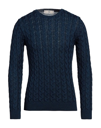 OFFICINE DEL CASHMERE Sweater Blue 50% Merino Wool, 50% Dralon®