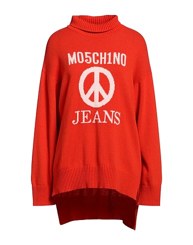 MOSCHINO JEANS Polo neck Red 35% Polyamide, 30% Viscose, 30% Wool, 5% Cashmere