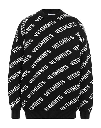 VETEMENTS Jumper Black 100% Merino Wool