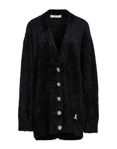 PHILOSOPHY di LORENZO SERAFINI Cardigan Black 100% Polyamide, Elastane