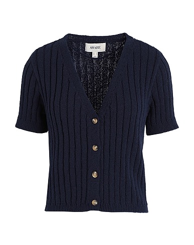 VERO MODA Cardigan Midnight blue 50% Cotton, 50% Recycled polyester