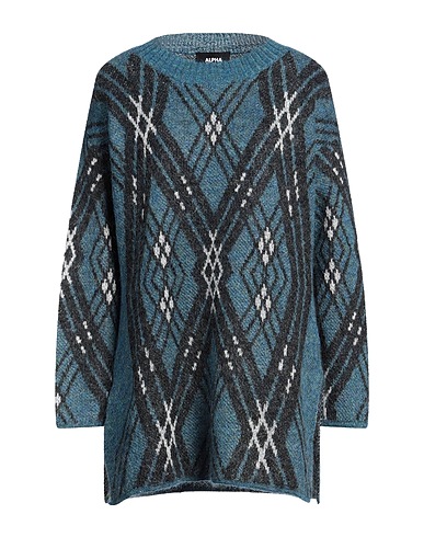 ALPHA STUDIO Jumper Deep teal 50% Mohair wool, 50% Polyamide