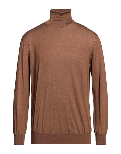 ALBAS Polo neck Brown 100% Wool