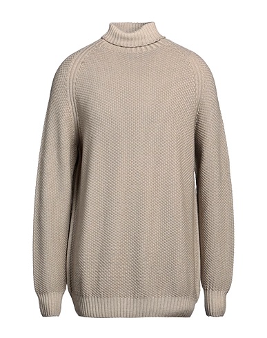H953 Polo neck Beige 100% Merino Wool
