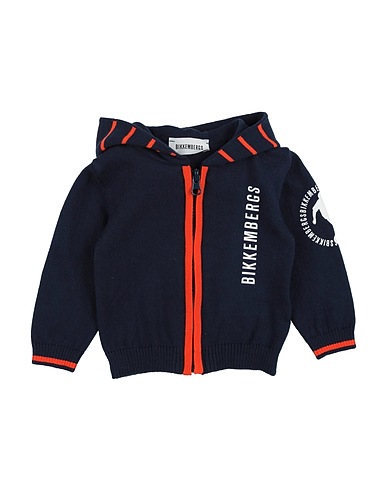BIKKEMBERGS Cardigan Navy blue 100% Cotton