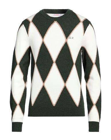SUN 68 Jumper Dark green 51% Wool, 20% Polyamide, 18% Viscose, 8% Alpaca wool, 3% Cashmere