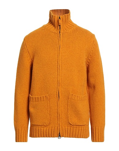 H953 Cardigan Mustard 100% Merino Wool