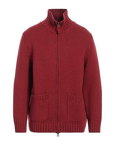 H953 Cardigan Brick 100% Merino Wool