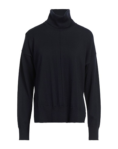 ALPHA STUDIO Polo neck Midnight blue 100% Merino Wool