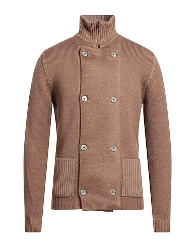 H953 Cardigan Cammello 100% Lana Merino