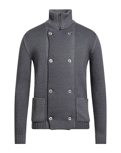 H953 Cardigan Grigio 100% Lana Merino