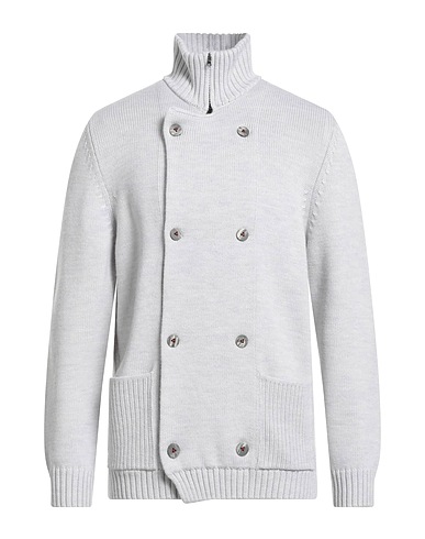 H953 Cardigan Grigio chiaro 100% Lana Merino