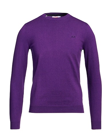 SUN 68 Pullover Viola 50% Lana Merino, 50% Cotone