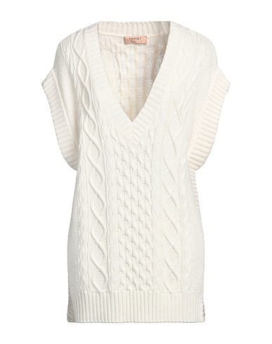 TWINSET Sweater Cream 35% Viscose, 23% Polyamide, 20% Wool, 18% Cotton, 4% Cashmere