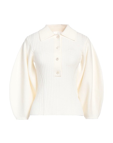 CHLOÉ Jumper Off white 100% Wool, Polyamide, Elastane, Buffalo Horn
