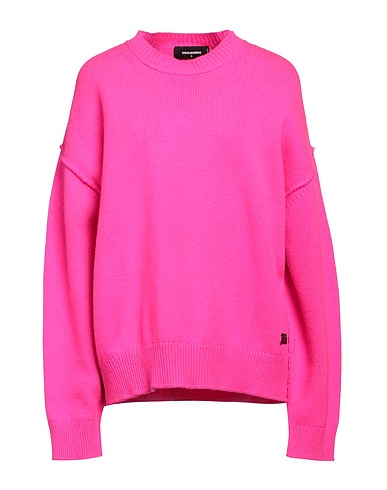 DSQUARED2 Sweater Fuchsia 90% Wool, 10% Cashmere, Calfskin