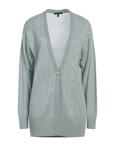 ARMANI EXCHANGE Cardigan Sage green 50% Acrylic, 50% Virgin Wool, Polyester, Metallic fiber, Elastane