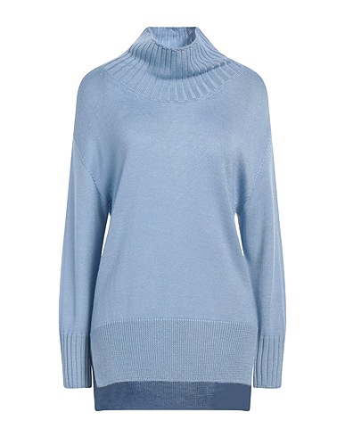 ALPHA STUDIO Rollkragenpullover Himmelblau 50% Wolle, 50% Tencel™