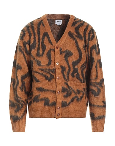 OBEY Cardigan Brown 100% Acrylic