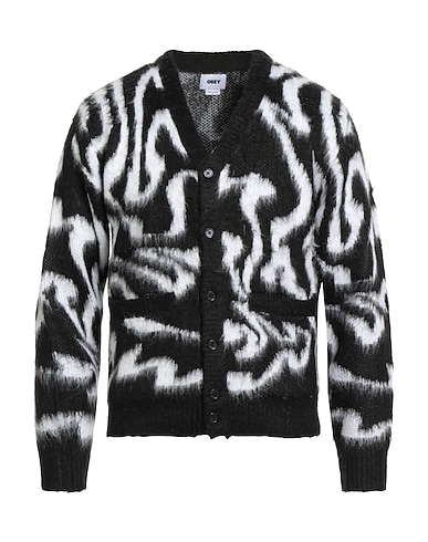 OBEY Cardigan Black 100% Acrylic