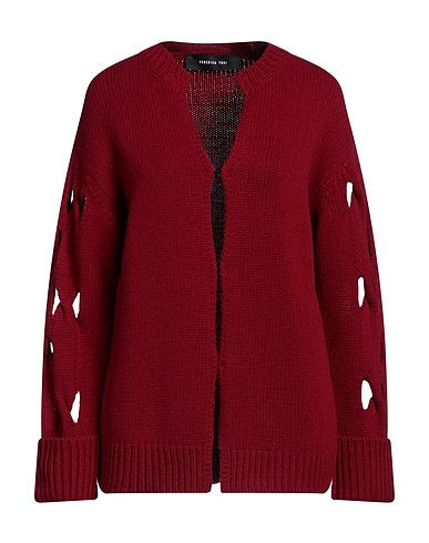 FEDERICA TOSI Cardigan Bordeaux 90% Lana, 10% Cachemire