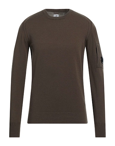 C.P. COMPANY Pullover Verde militare 88% Lana Vergine, 12% Poliestere