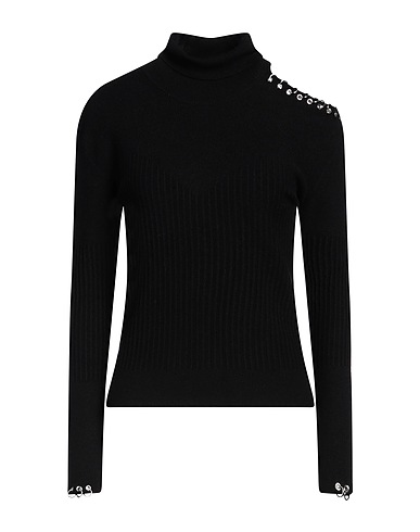 PATRIZIA PEPE Rollkragenpullover Schwarz 50% Polyamid, 22% Acryl, 18% Baumwolle, 5% Elastan, 5% Wolle