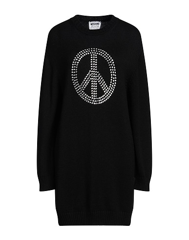MOSCHINO JEANS Vestito corto Nero 50% Acrilico, 50% Lana Vergine