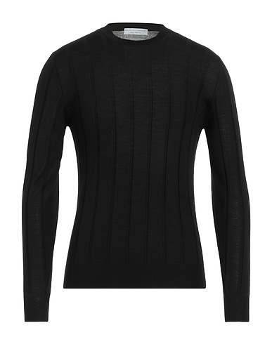 FILIPPO DE LAURENTIIS Pullover Schwarz 100% Super 120s Wolle