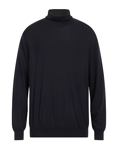SIMON GRAY. Polo neck Midnight blue 100% Merino Wool