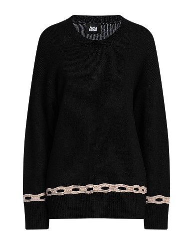 ALPHA STUDIO Jumper Black 40% Recycled wool, 30% EcoVero™ viscose, 20% Recycled polyamide, 10% Recycled cashmere