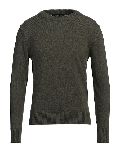 ARAGONA Cashmere jumper Military green 100% Cashmere