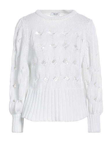 LIU •JO Sweater White 50% Cotton, 50% Acrylic