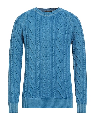 MOORER Maglia in Cachemire Blu 100% Cachemire
