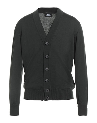 ALPHA STUDIO Cardigan Verde scuro 100% Lana Merino