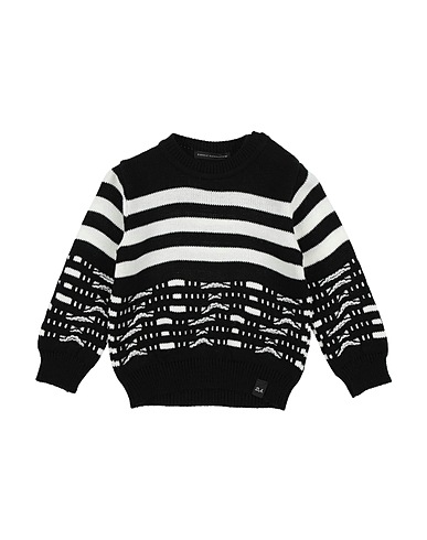 DANIELE ALESSANDRINI Pullover Schwarz 70% Acryl, 30% Wolle