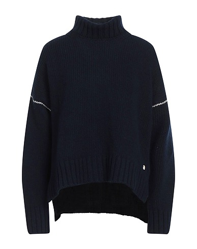 WOOLRICH Polo neck Navy blue 100% Virgin Wool