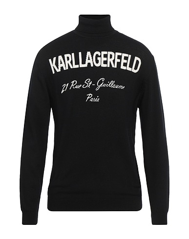 KARL LAGERFELD タートルネック ブラック ウール 100%