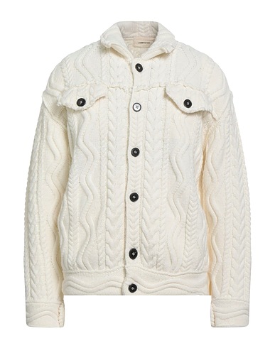 ATOMOFACTORY Cardigan White 62% Acrylic, 23% Wool, 10% Alpaca wool, 4% Polyamide, 1% Elastane