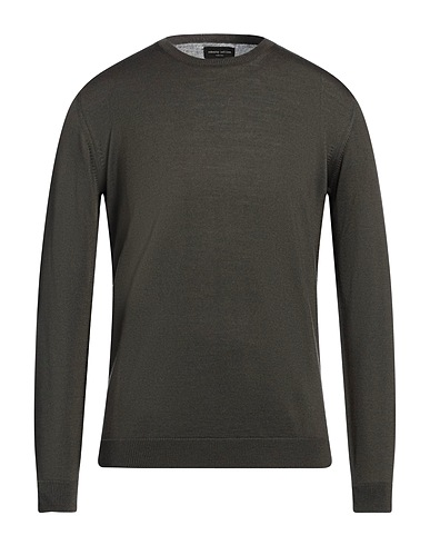 ROBERTO COLLINA Jumper Dark green 100% Merino Wool
