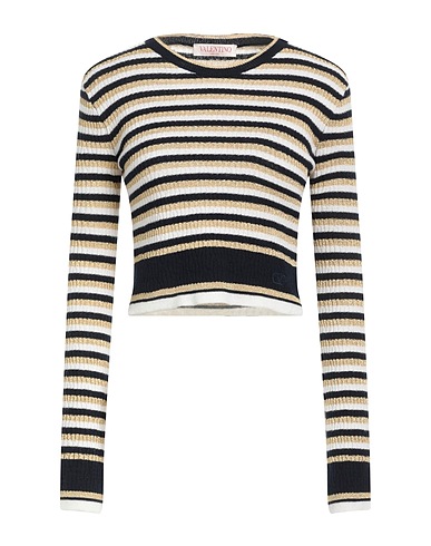 VALENTINO GARAVANI Pullover Blu notte 100% Lana Vergine, Viscosa, Fibra di metallo