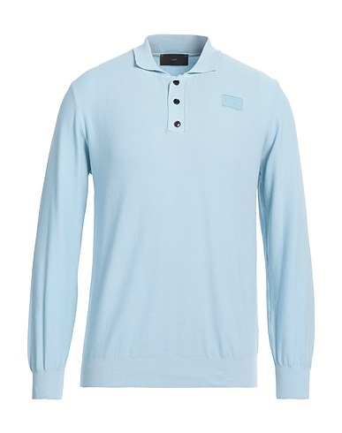 LIU •JO MAN Pullover Celeste 100% Cotone